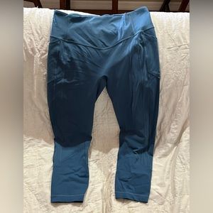 lululemon athletica Teal Blue High-Rise Crop Leggings